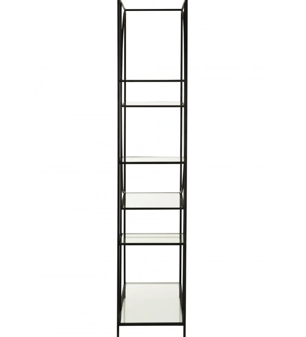 J-Line Regał metalowy Circle 180 cm czarny