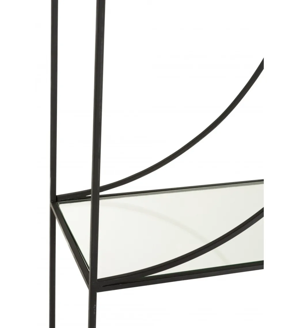 J-Line Regał metalowy Circle 180 cm czarny