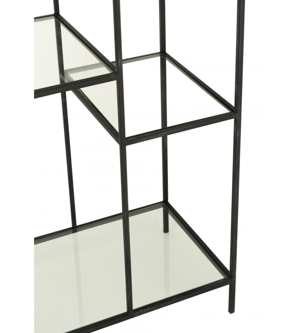 J-Line Regał metalowy Circle 180 cm czarny