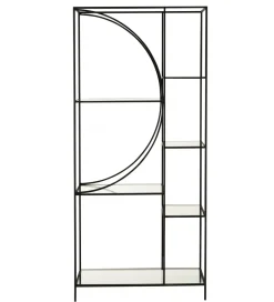 J-Line Regał metalowy Circle 180 cm czarny