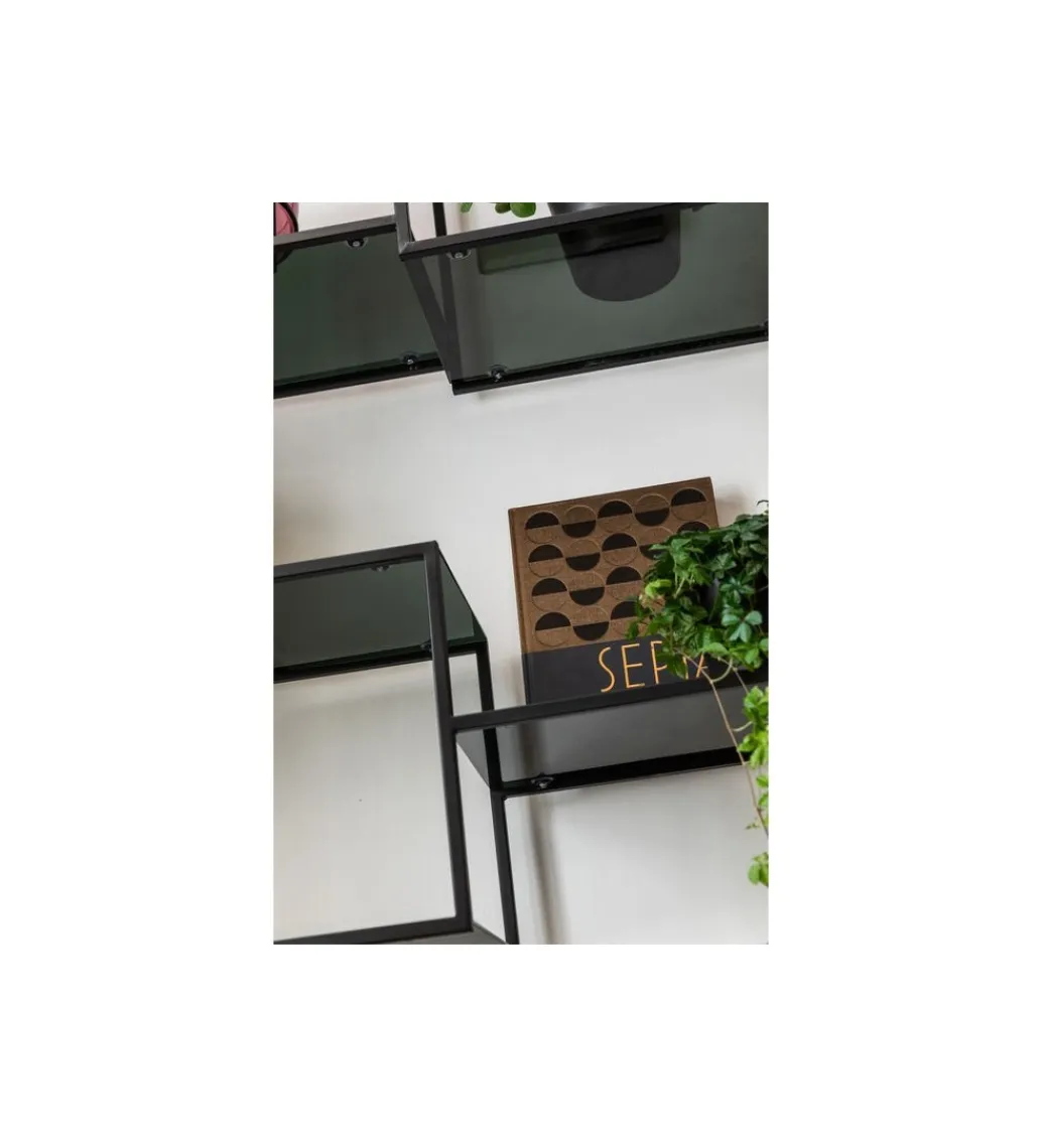 KARE Regał metalowy Loft 195 cm x 115 cm czarny