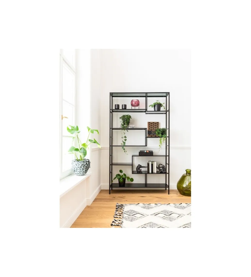 KARE Regał metalowy Loft 195 cm x 115 cm czarny