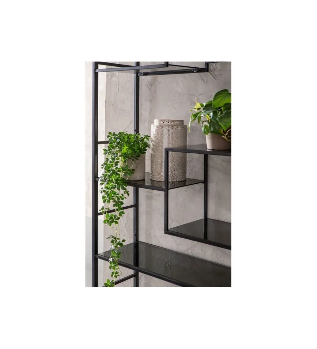 KARE Regał metalowy Loft 195 cm x 115 cm czarny