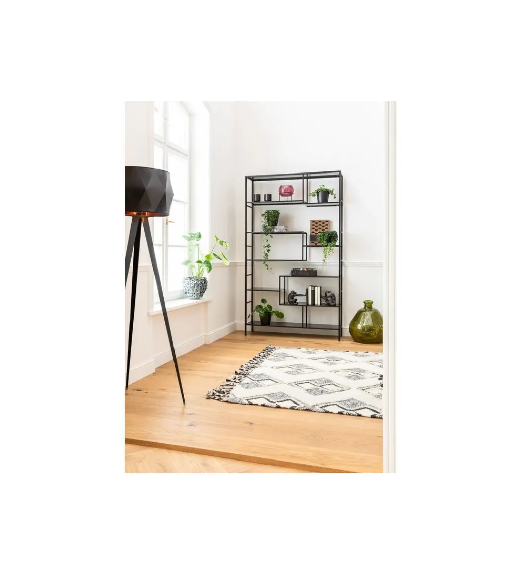 KARE Regał metalowy Loft 195 cm x 115 cm czarny