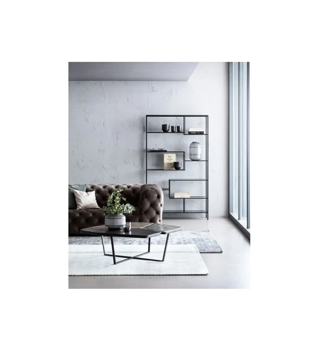 KARE Regał metalowy Loft 195 cm x 115 cm czarny
