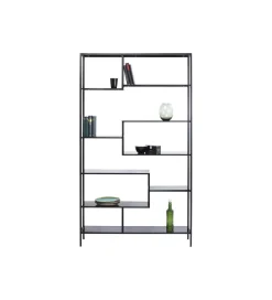 KARE Regał metalowy Loft 195 cm x 115 cm czarny