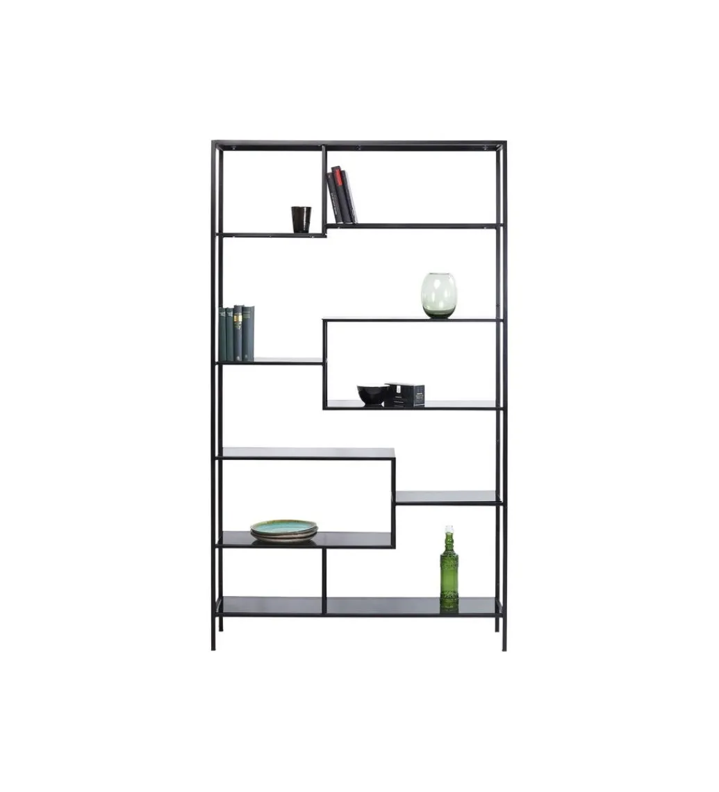 KARE Regał metalowy Loft 195 cm x 115 cm czarny