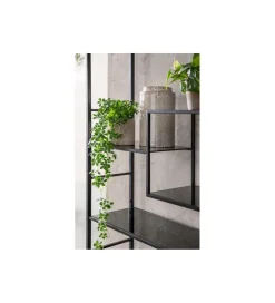KARE Regał metalowy Loft 195 cm x 115 cm czarny