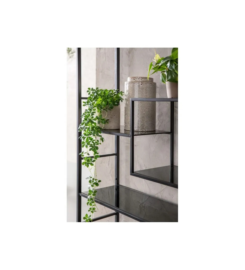 KARE Regał metalowy Loft 195 cm x 115 cm czarny