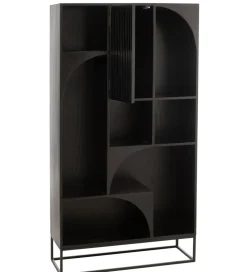 J-Line Regał MODE 168 cm drewno mango czarny