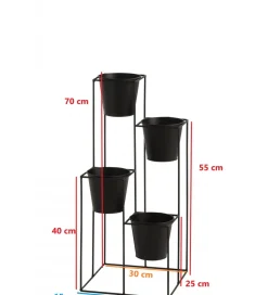 J-Line Regał na kwiaty Flowerpot Holder metalowy