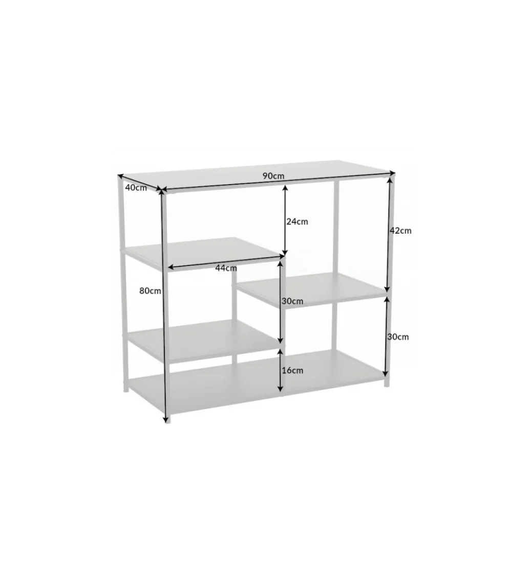 Invicta Interior Regał OLIMPIA 90 cm czarny