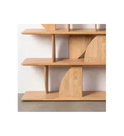 Zona-Design Regał PUNKAN 161 cm drewno kauczuk naturalny