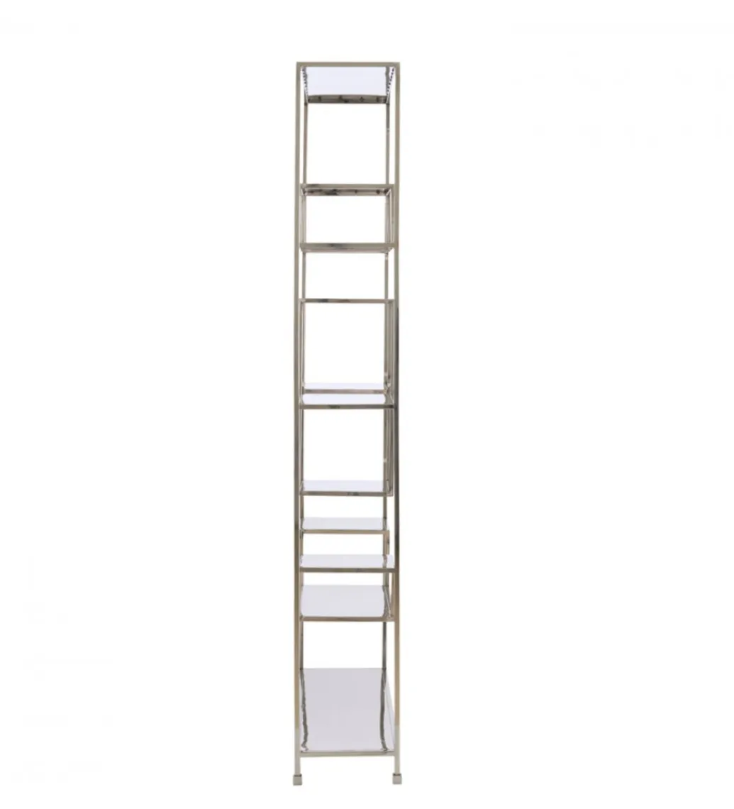 L&L Regał REZINA 205 cm srebrny niklowy