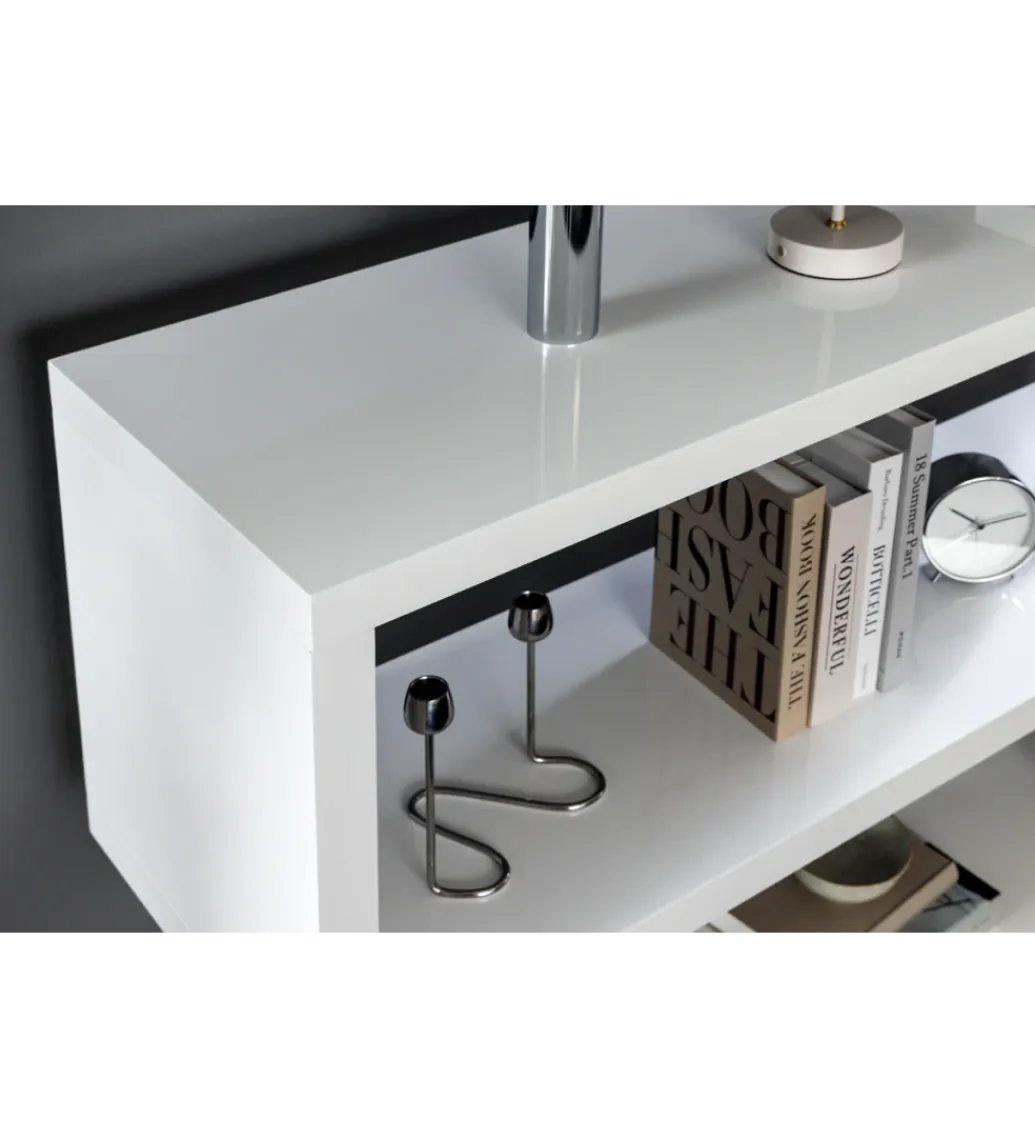 Invicta Interior Regał SNAKE 165 cm biały