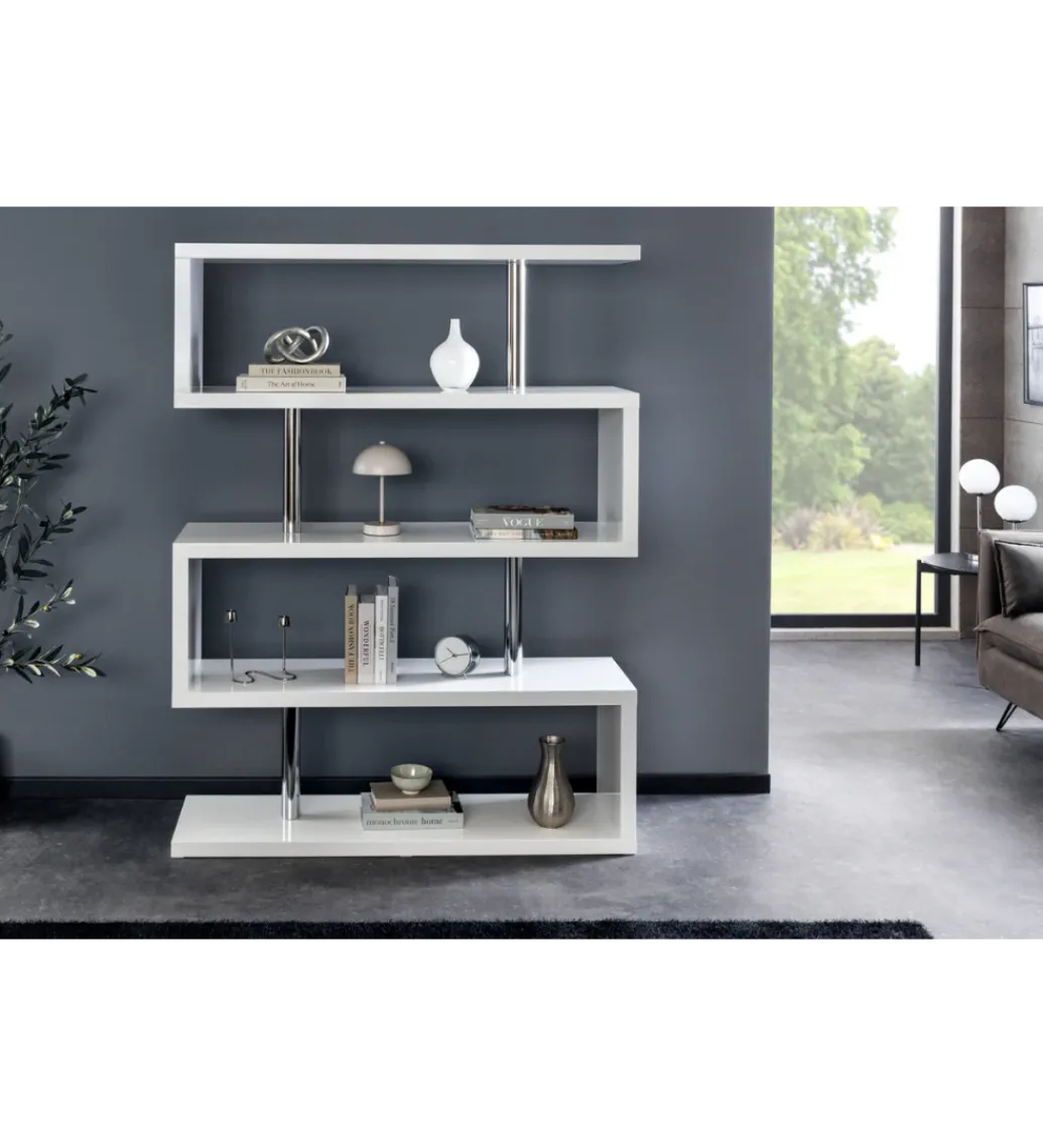 Invicta Interior Regał SNAKE 165 cm biały