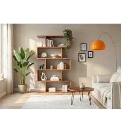 Invicta Interior - przedsprzedaż Regał SNAKE 180 cm drewno akacja naturalna