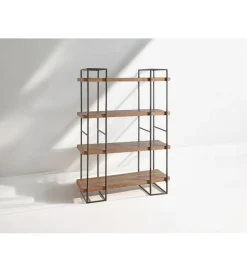 Imeri Regał SYRUMI 118 cm drewno akacja