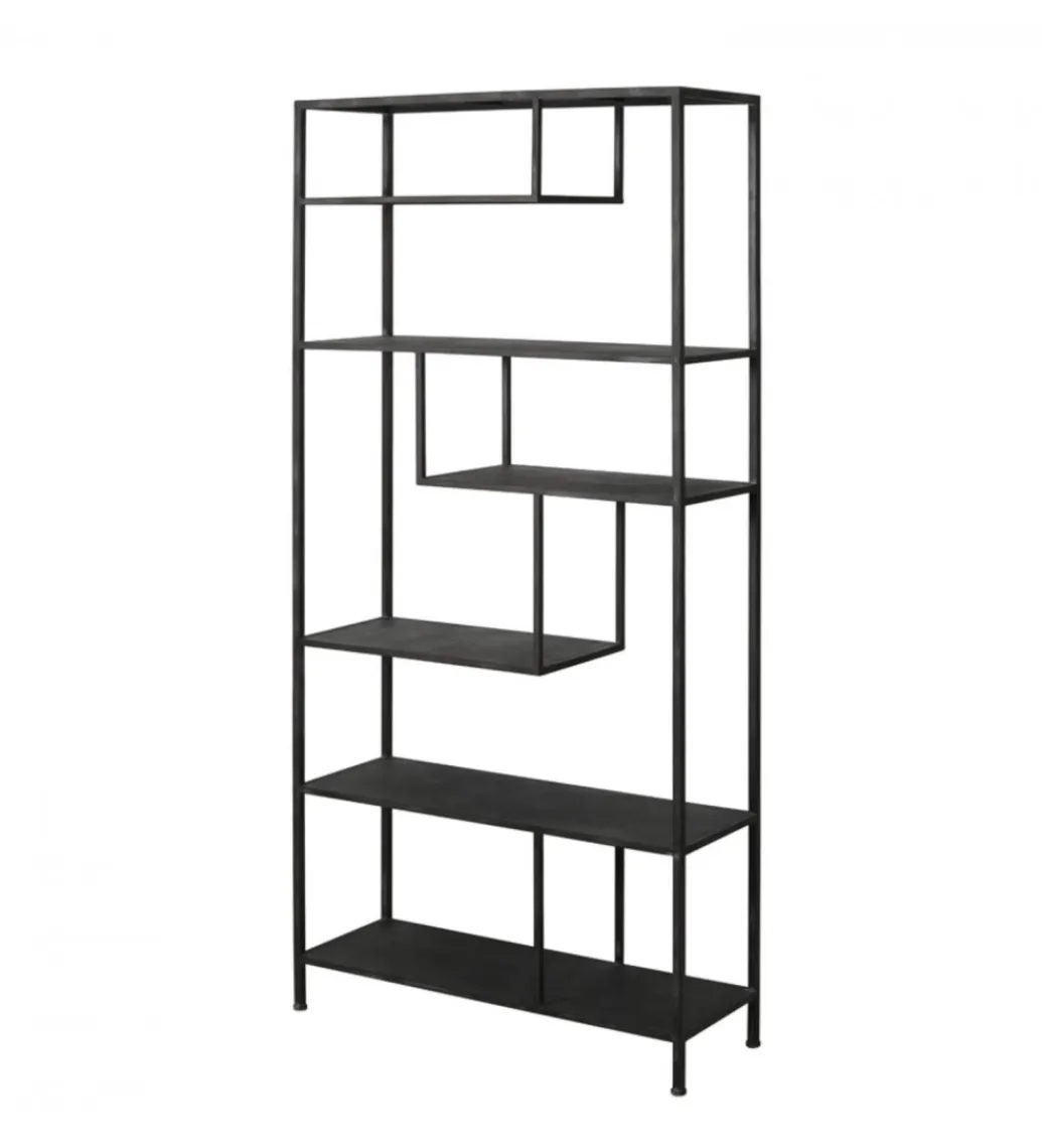 L&L Regał YLAYA 213 cm antyczny czarny
