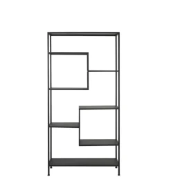 L&L Regał YVANA 200 cm czarny matt