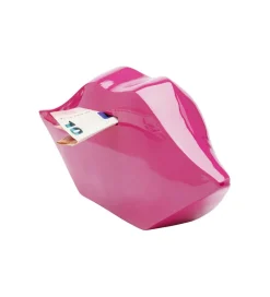 KDesign Skarbonka LIPS 13 cm różowa