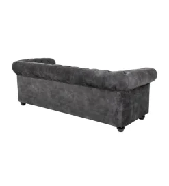 Invicta Interior Sofa ARIELLE Chesterfield 205 Cm szary aksamit