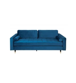 Invicta Interior Sofa CANIS velvet 220 cm aqua velvet