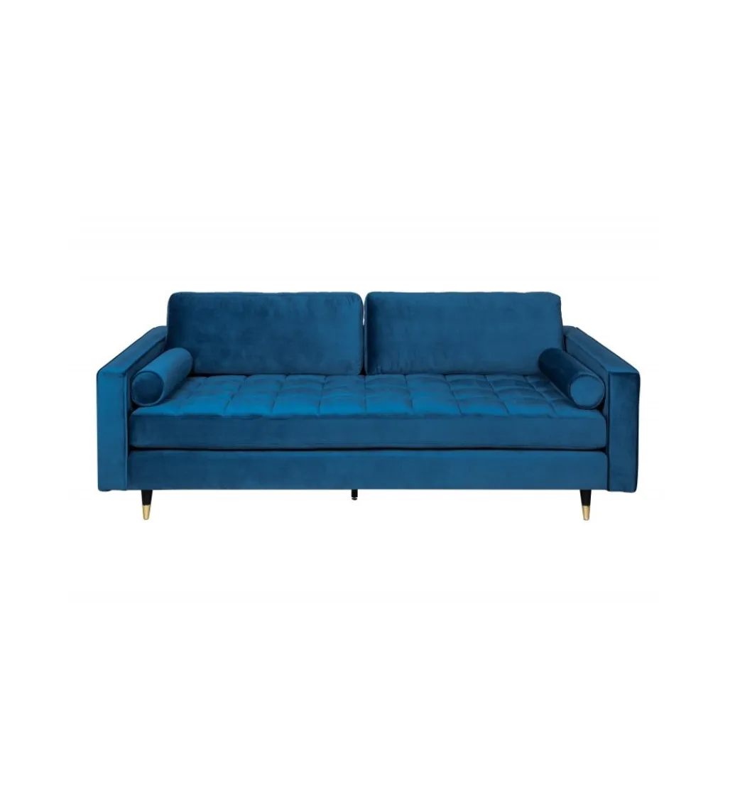 Invicta Interior Sofa CANIS velvet 220 cm aqua velvet