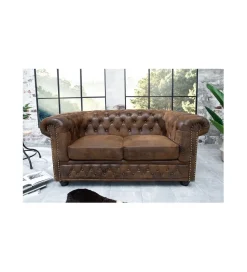 Invicta Interior Sofa Chesterfield antyczny brąz