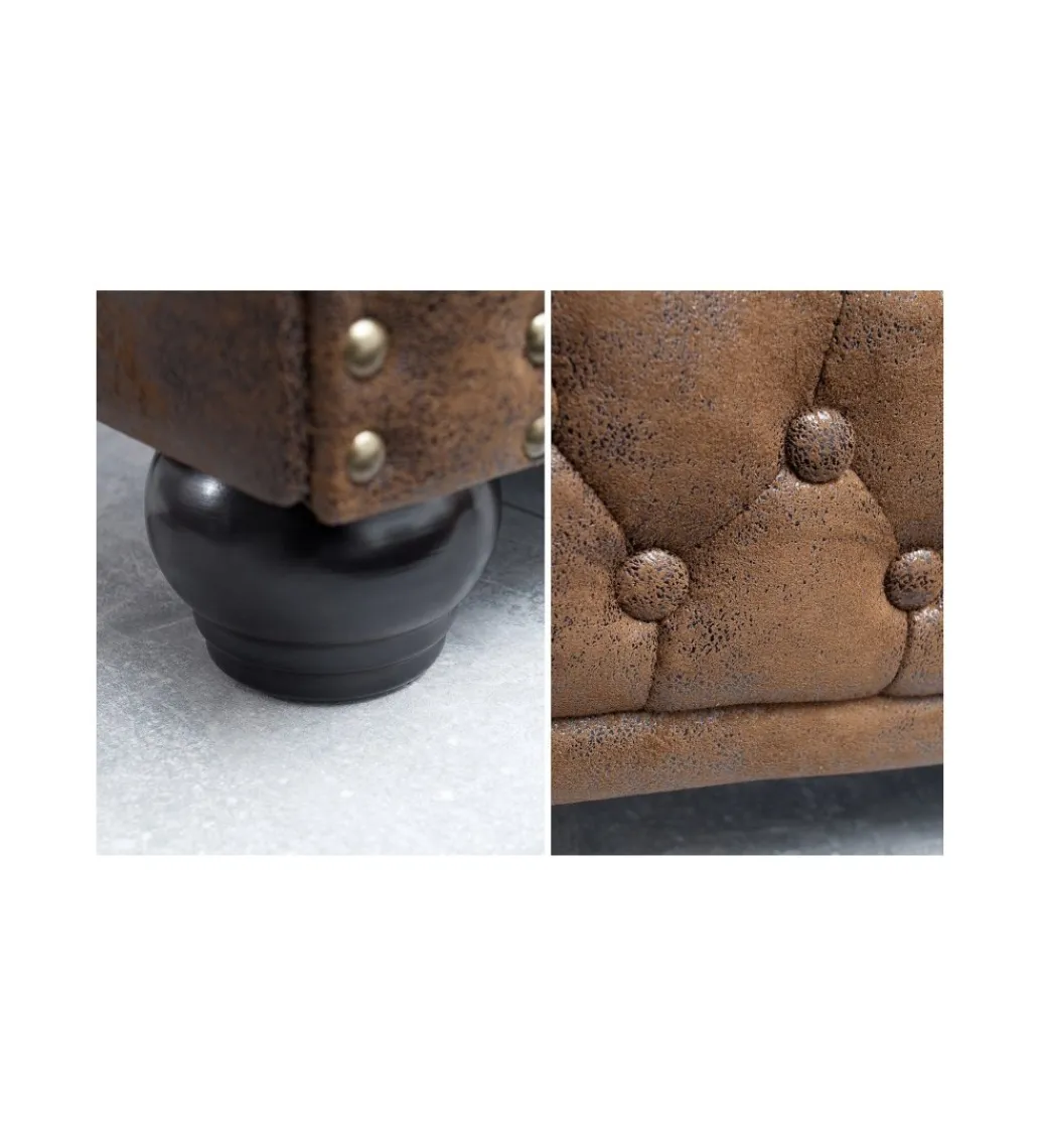 Invicta Interior Sofa Chesterfield antyczny brąz