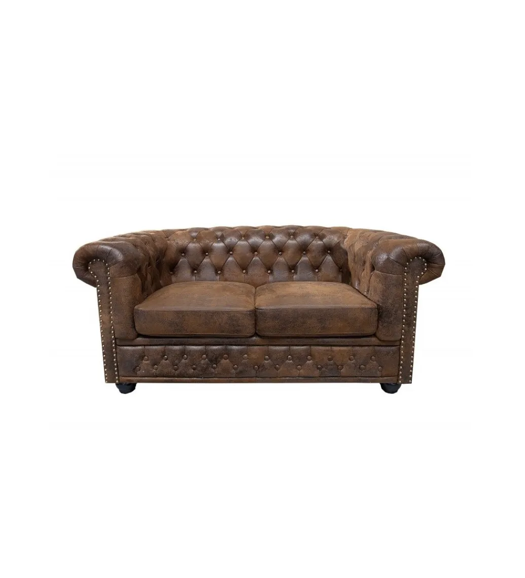 Invicta Interior Sofa Chesterfield antyczny brąz