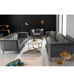 Invicta Interior - przedsprzedaż Sofa dwuosobowa Scarlett 165 cm szara