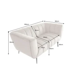Invicta Interior - przedsprzedaż Sofa dwuosobowa Scarlett 165 cm szara