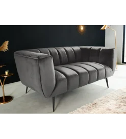 Invicta Interior - przedsprzedaż Sofa dwuosobowa Scarlett 165 cm szara