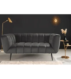 Invicta Interior - przedsprzedaż Sofa dwuosobowa Scarlett 165 cm szara
