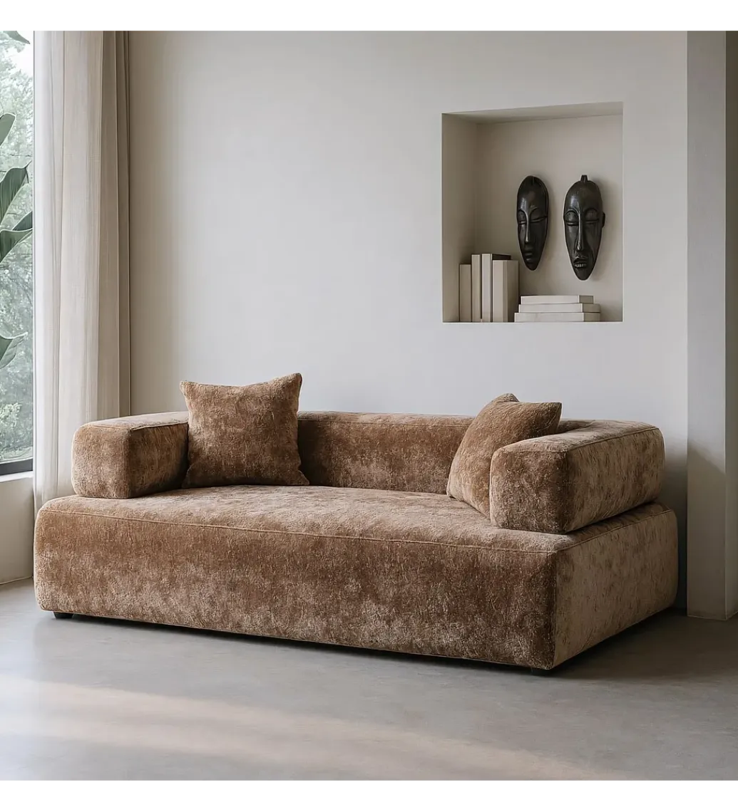 DENZO Sofa GATAR 230 cm ochra