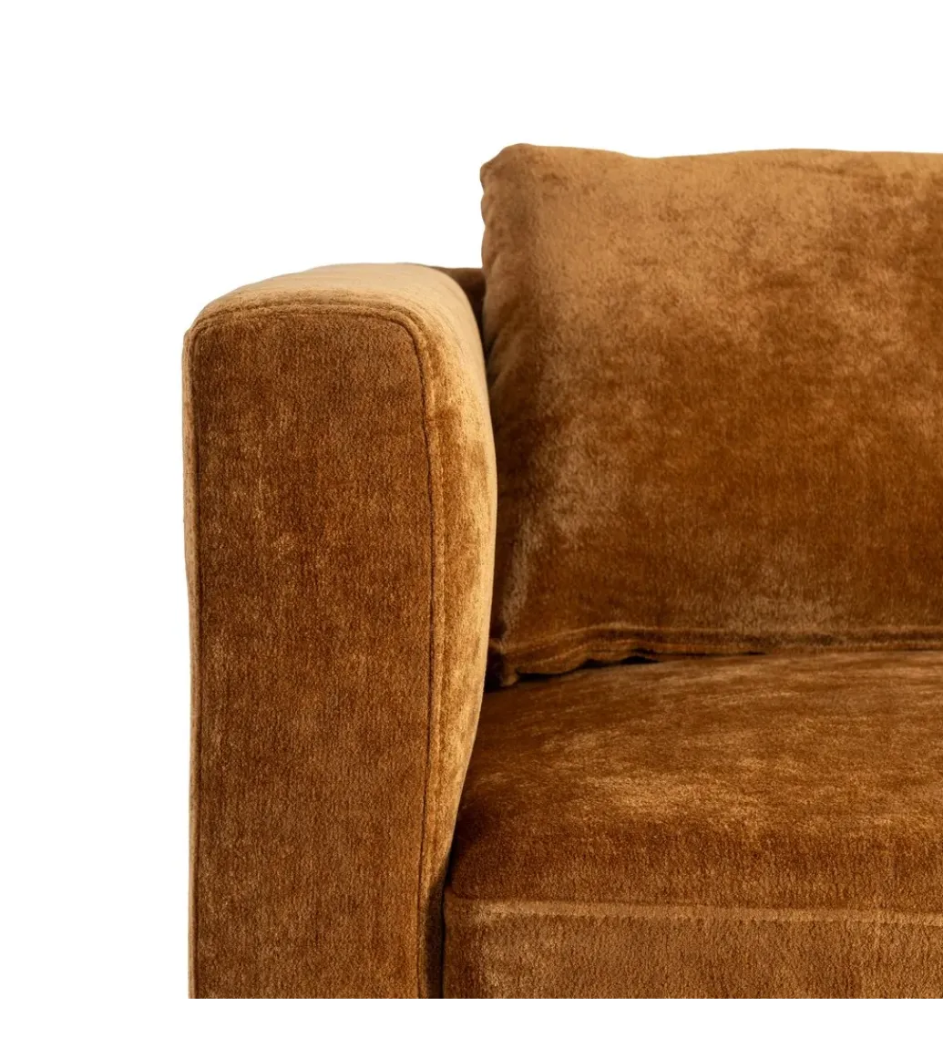 Zona-Design Sofa MODERN BAROCK 240 cm aksamitna musztardowo-żółta