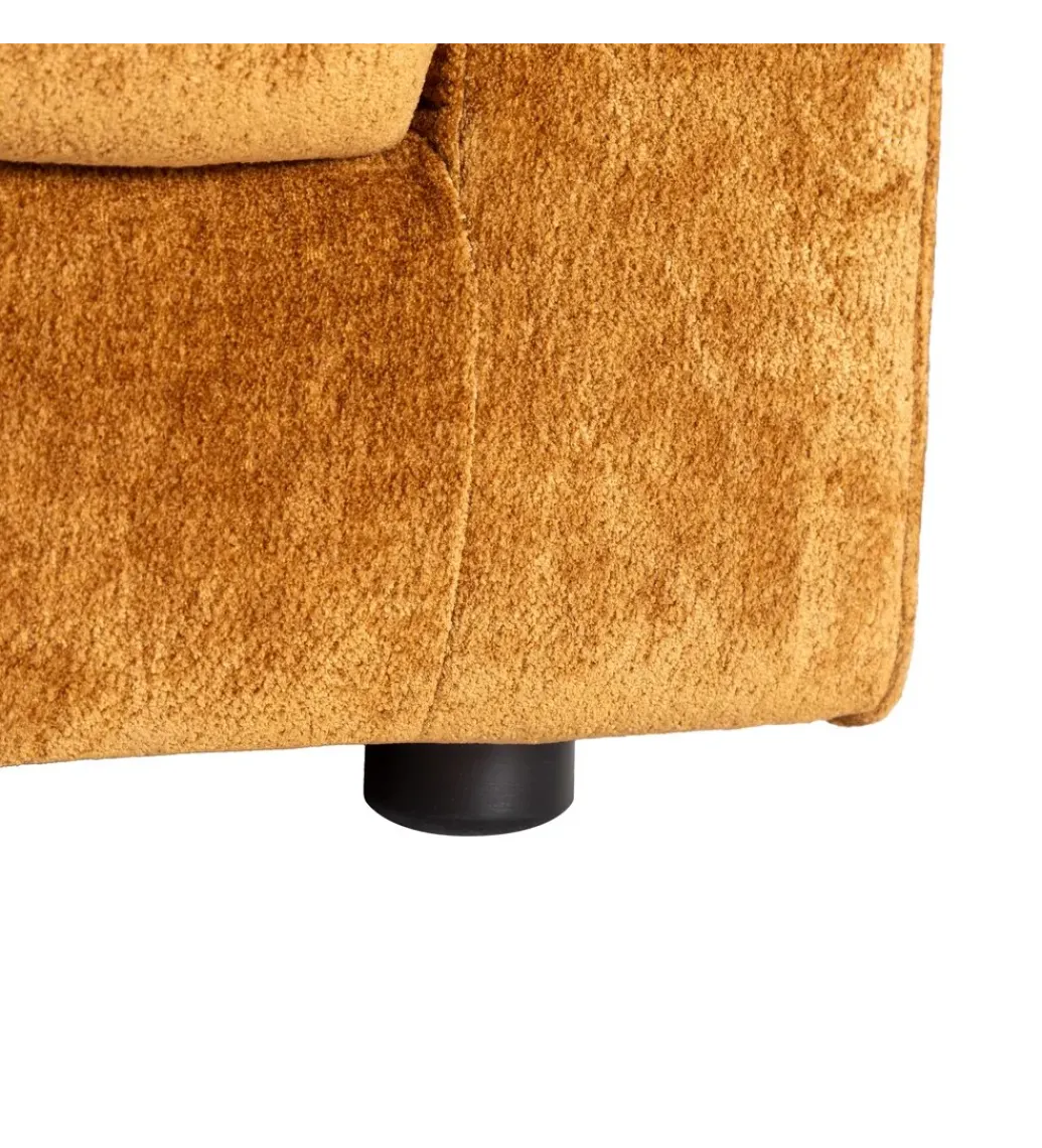 Zona-Design Sofa MODERN BAROCK 240 cm aksamitna musztardowo-żółta