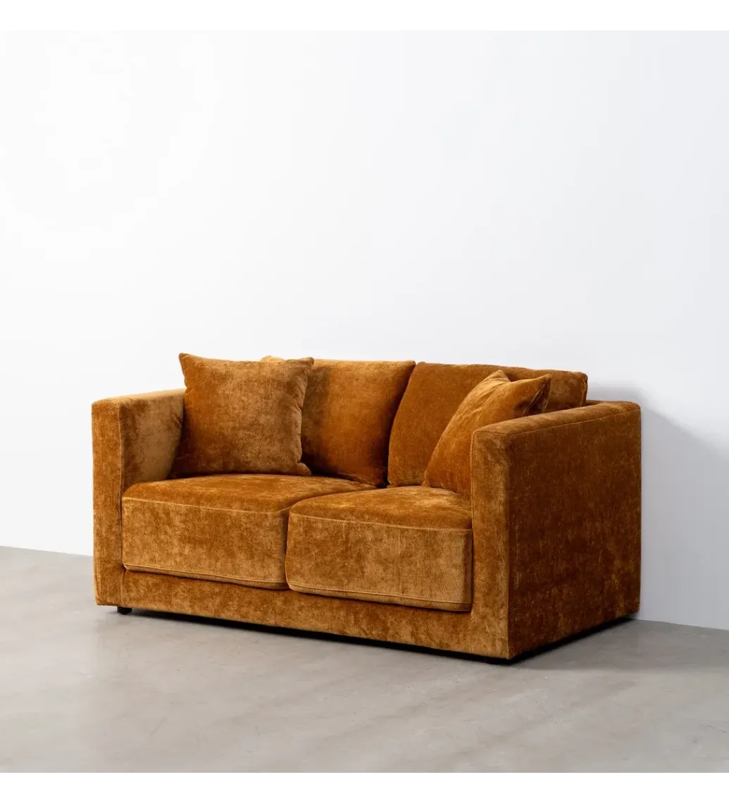 Zona-Design Sofa MODERN BAROCK 240 cm aksamitna musztardowo-żółta