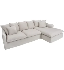 Invicta Interior Sofa Narożna HEAVENLY Heaven 255 Cm naturalny len