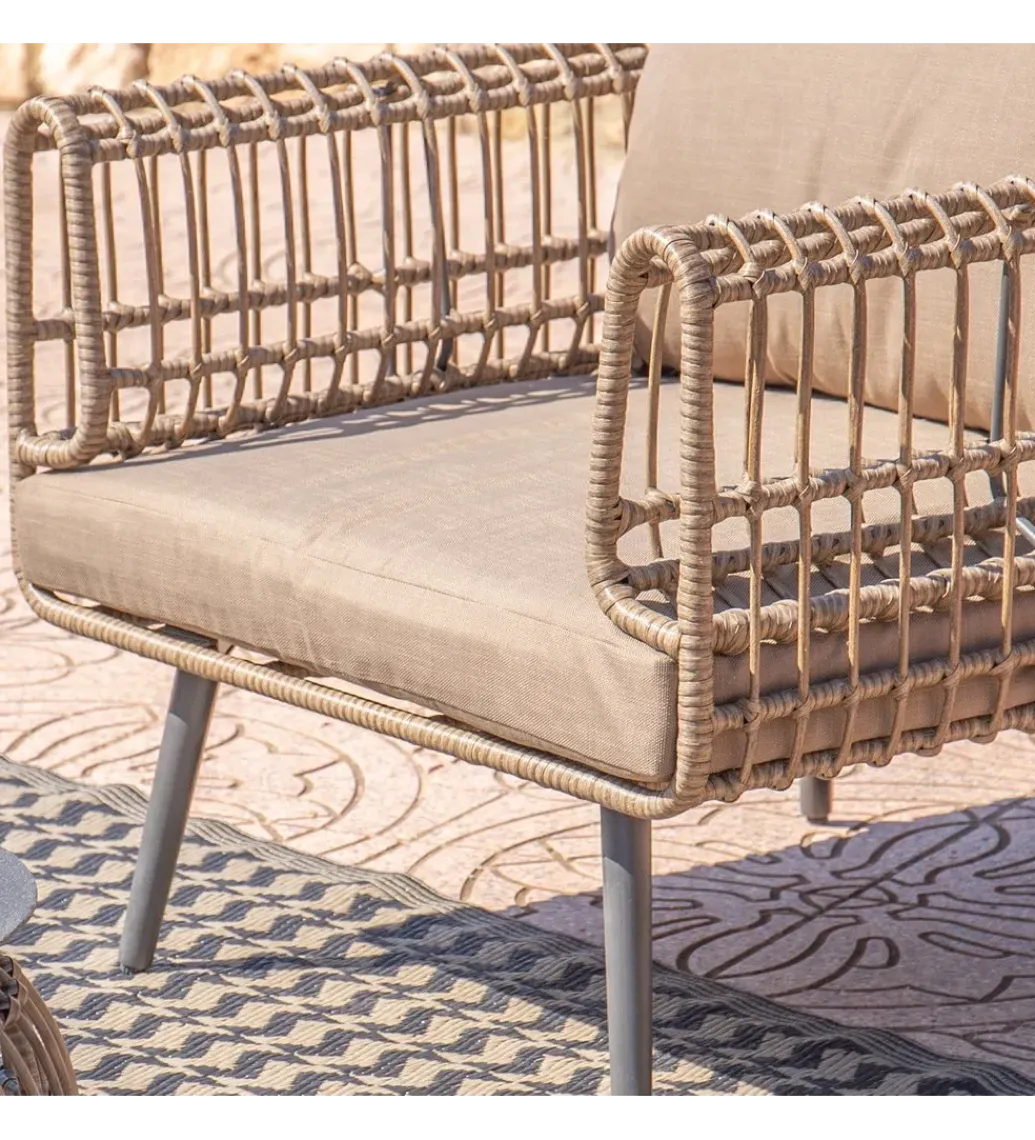 Zona-Design Sofa ogrodowa ARIKI 161 cm naturalna szara