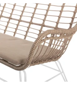 Zona-Design Sofa ogrodowa ARIKI 121 cm naturalna biała