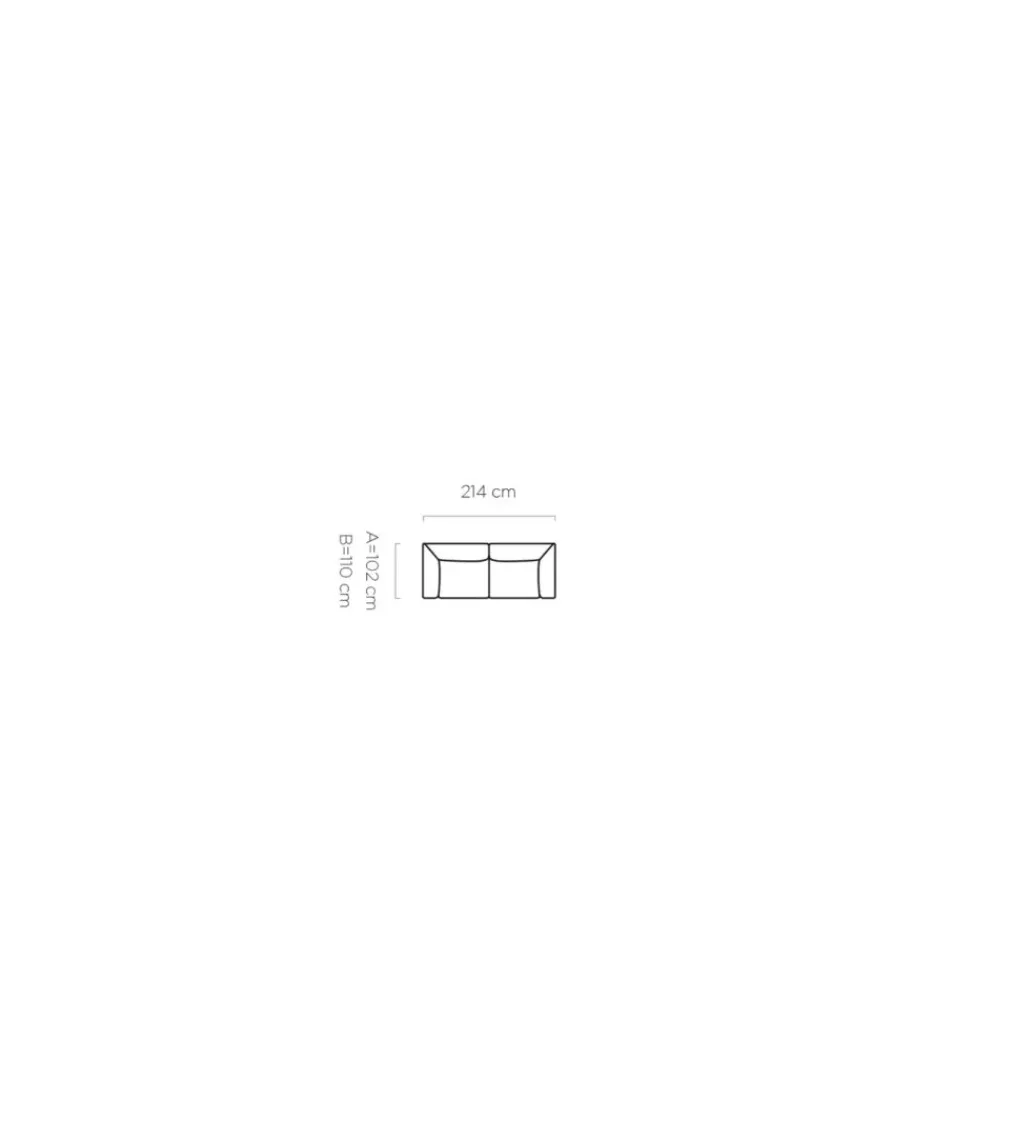 Wersal Sofa PALLADIO 212 cm z regulowanymi zagłówkami