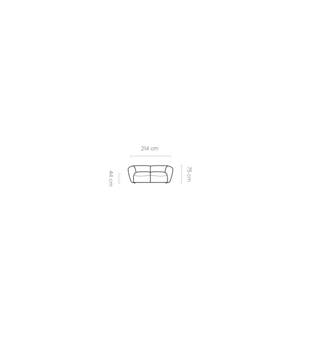 Wersal Sofa PALLADIO 212 cm z regulowanymi zagłówkami