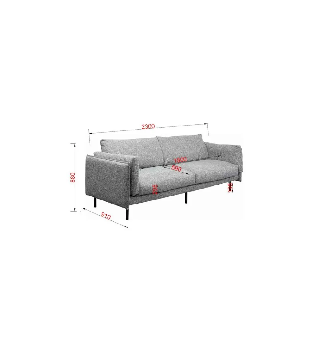 KDesign Sofa POLA 230 cm szara