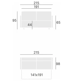 Comforteo Sofa rozkładana BOLERO 215 cm z funkcją spania