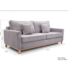 Kmeble Sofa rozkładana DANILO 214 cm z funkcją spania