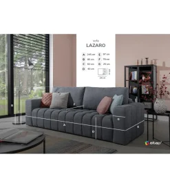 ELTAP Sofa rozkładana LAZARO 245 cm z funkcją spania