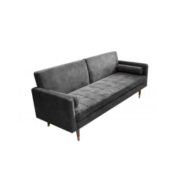 Invicta Interior - przedsprzedaż Sofa rozkładana MANILLA 196 cm ciemnoszara