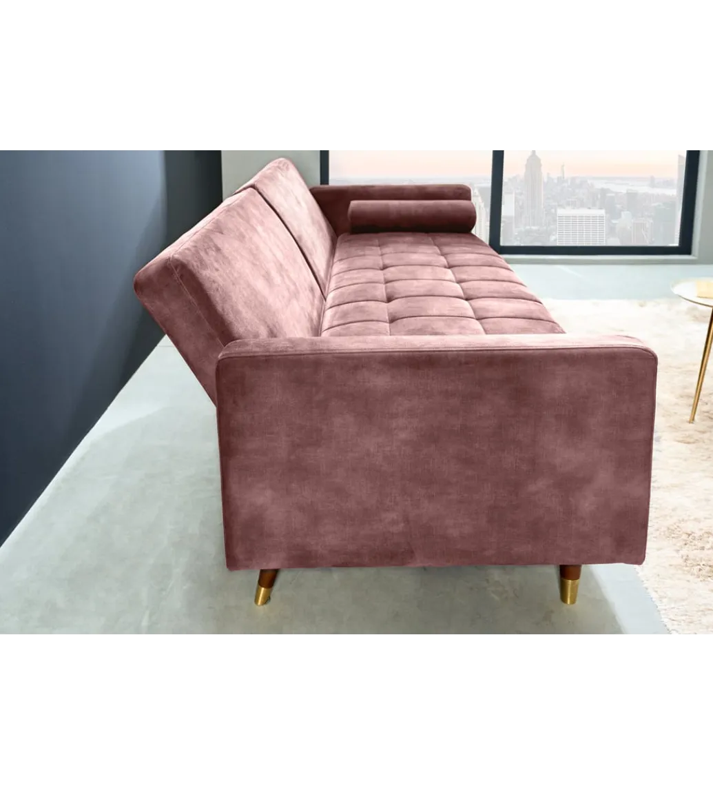 Invicta Interior - przedsprzedaż Sofa rozkładana MANILLA 196 cm różowa